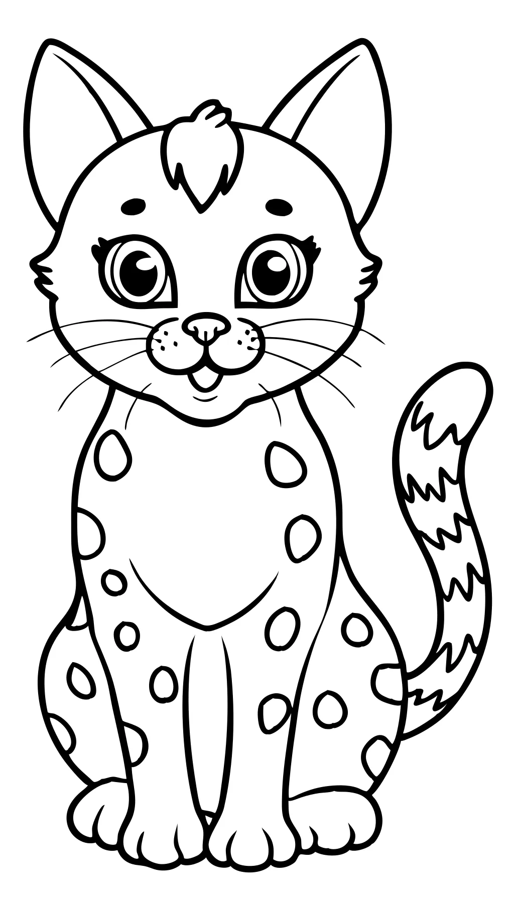 coloriages de chat mignons avec des taches